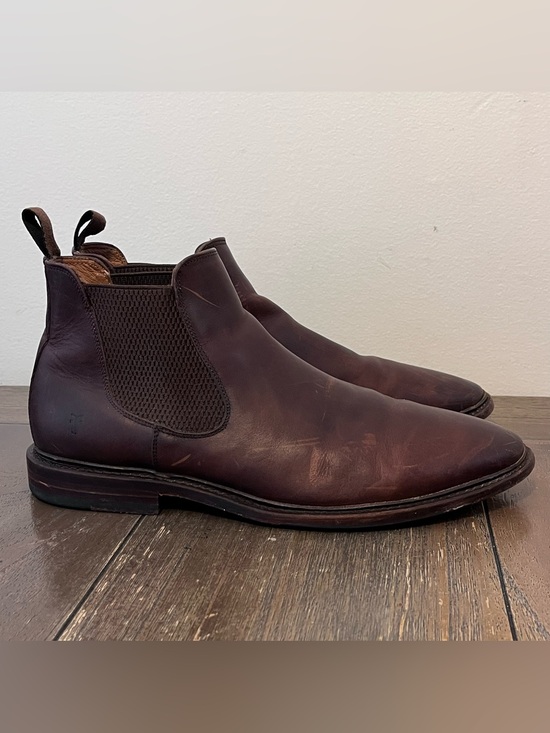Frye Distressed Brown Leather Chelsea Boots Mens 10 D